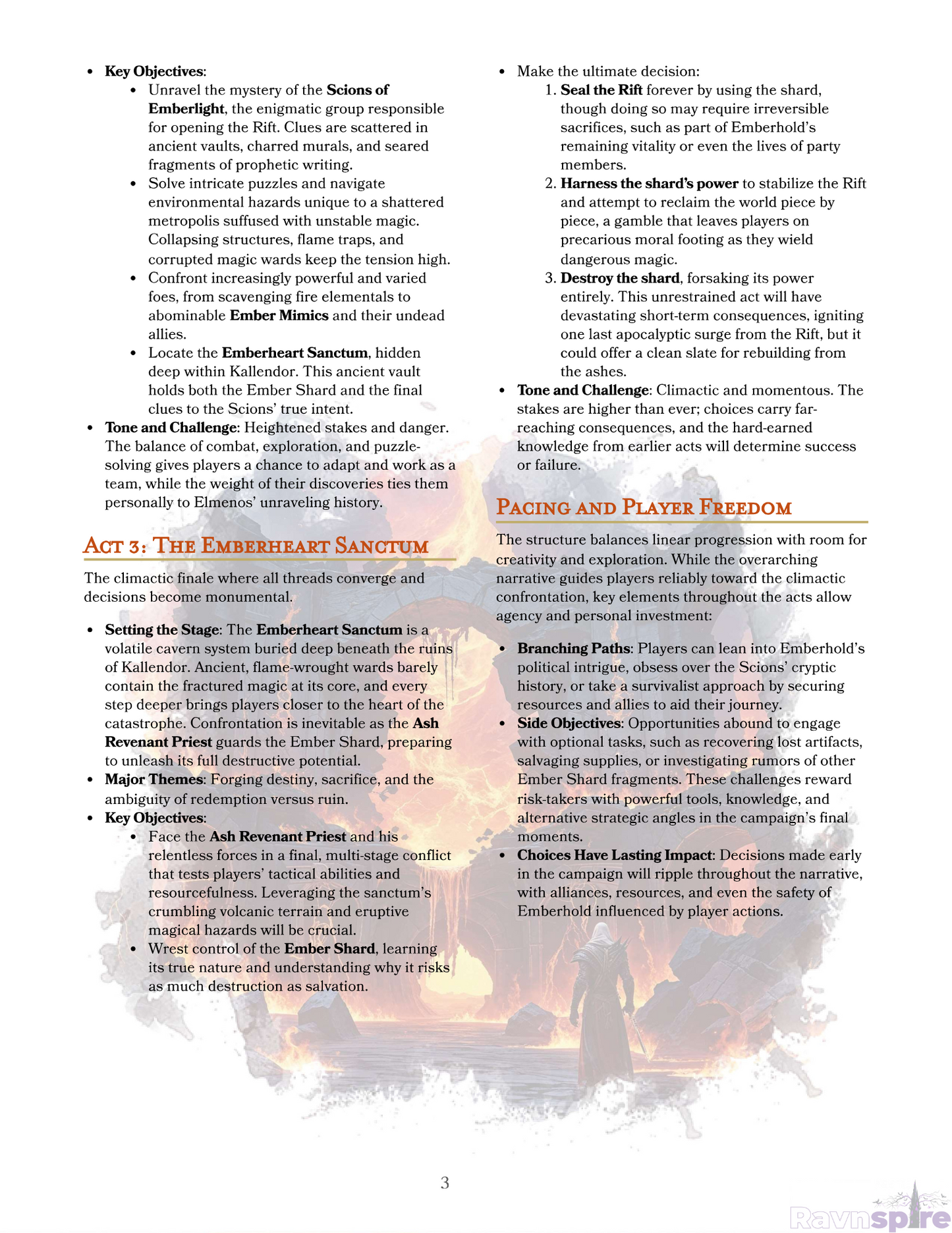 Ashes of the Burning World - A DND 5e Mini Campaign for Players and Dungeon Masters