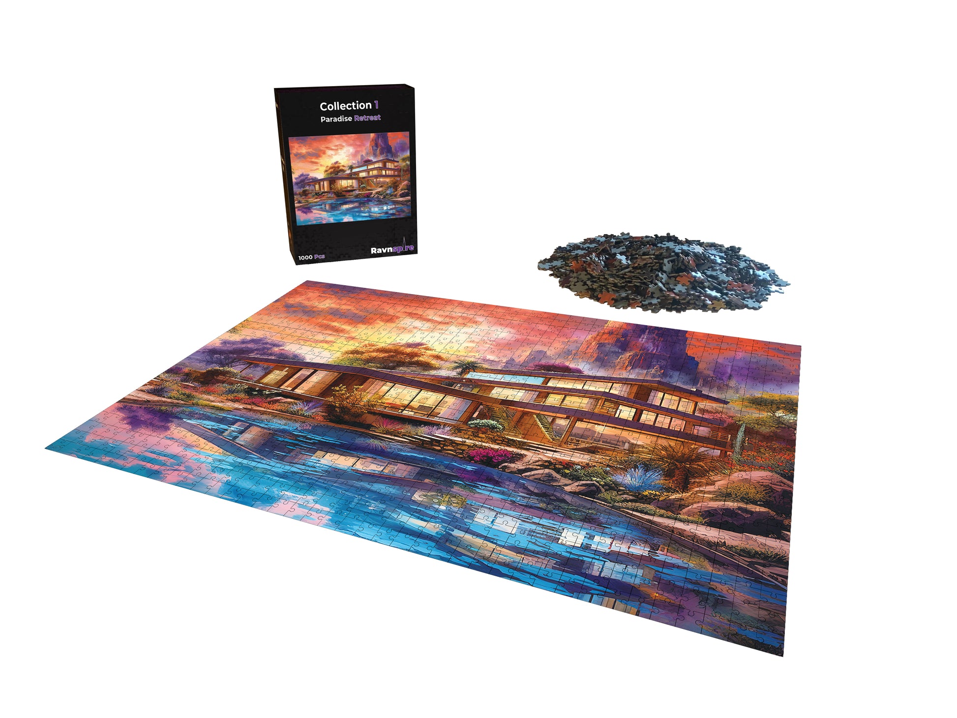 1000 Pieces Jigsaw Puzzle for Adults/Teens 27.5” x 19.7” (Collection 1: Paradise Retreat) - Premium Puzzle from Ravnspire - Just $24.99! Shop now at Ravnspire