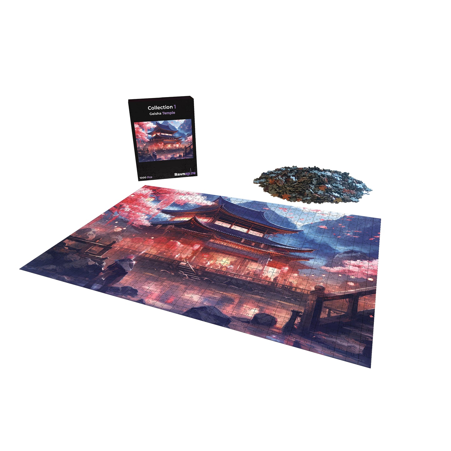 1000 Pieces Jigsaw Puzzle for Adults/Teens 27.5” x 19.7” (Collection 1: Geisha Temple) - Premium Puzzle from Ravnspire - Just $24.99! Shop now at Ravnspire