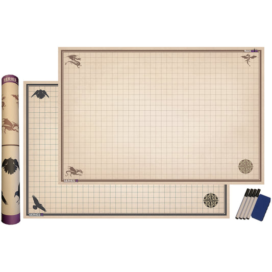 RPG DND Battle Mat 24” x 36” 2 Pack | Series 0 - Premium Battle Mats from Ravnspire - Just $34.99! Shop now at Ravnspire