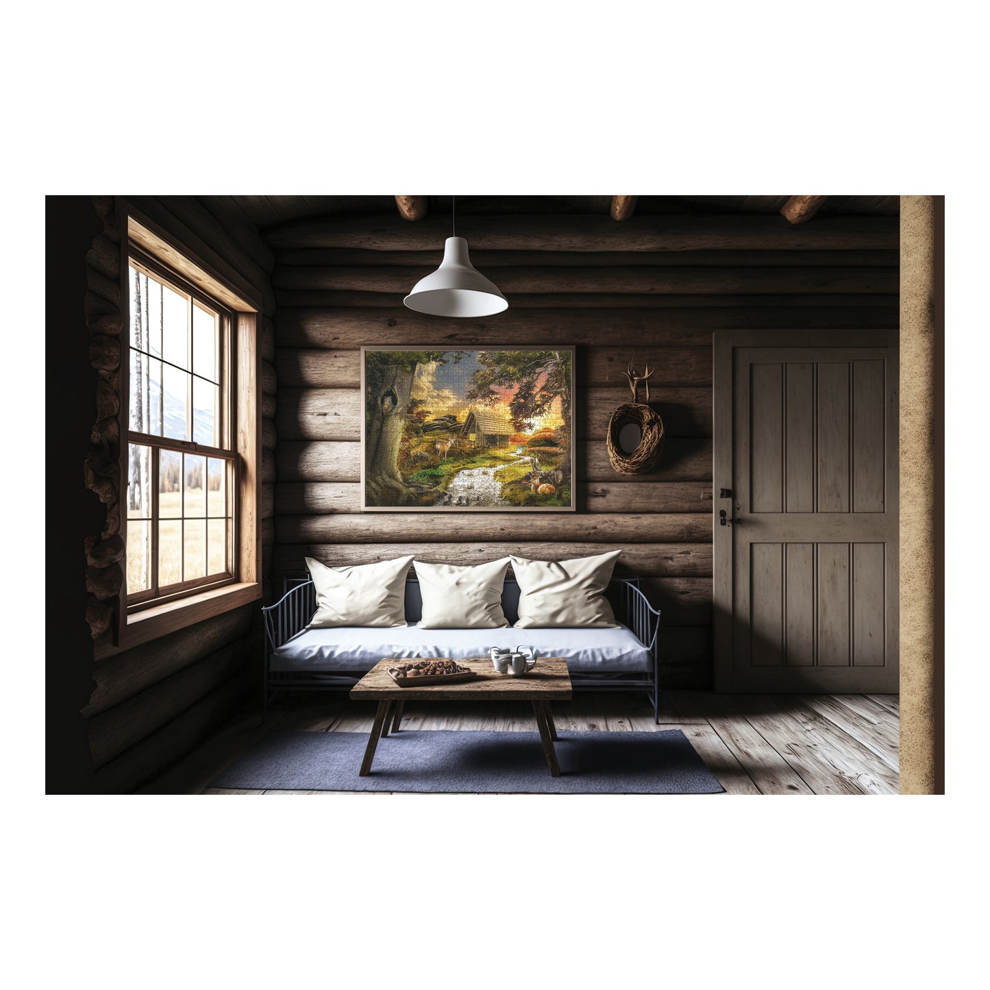 1000 Pieces Jigsaw Puzzle for Adults/Teens 27.5” x 19.7” (Collection 1: Sunset Cabin) - Premium Puzzle from Ravnspire - Just $24.99! Shop now at Ravnspire