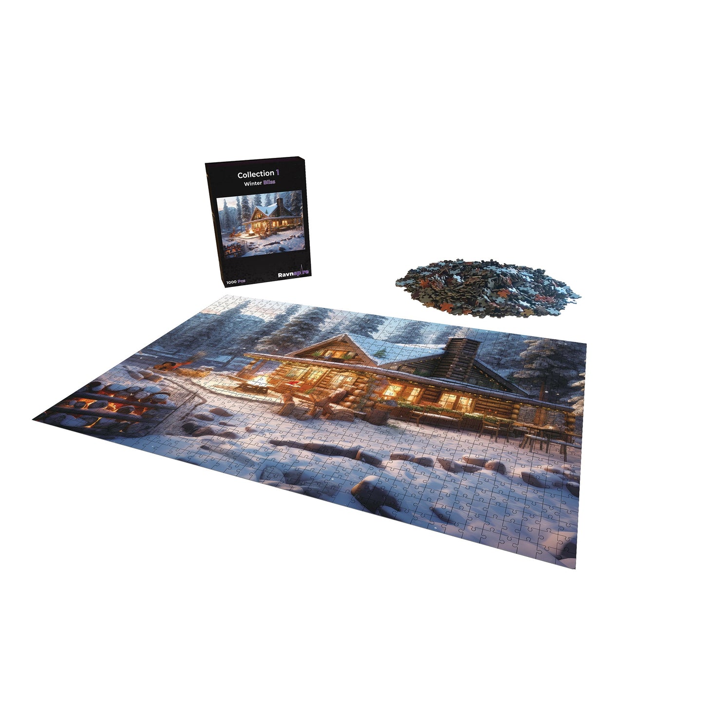 1000 Pieces Jigsaw Puzzle for Adults/Teens 27.5” x 19.7” (Collection 1: Winter Bliss) - Premium Puzzle from Ravnspire - Just $24.99! Shop now at Ravnspire